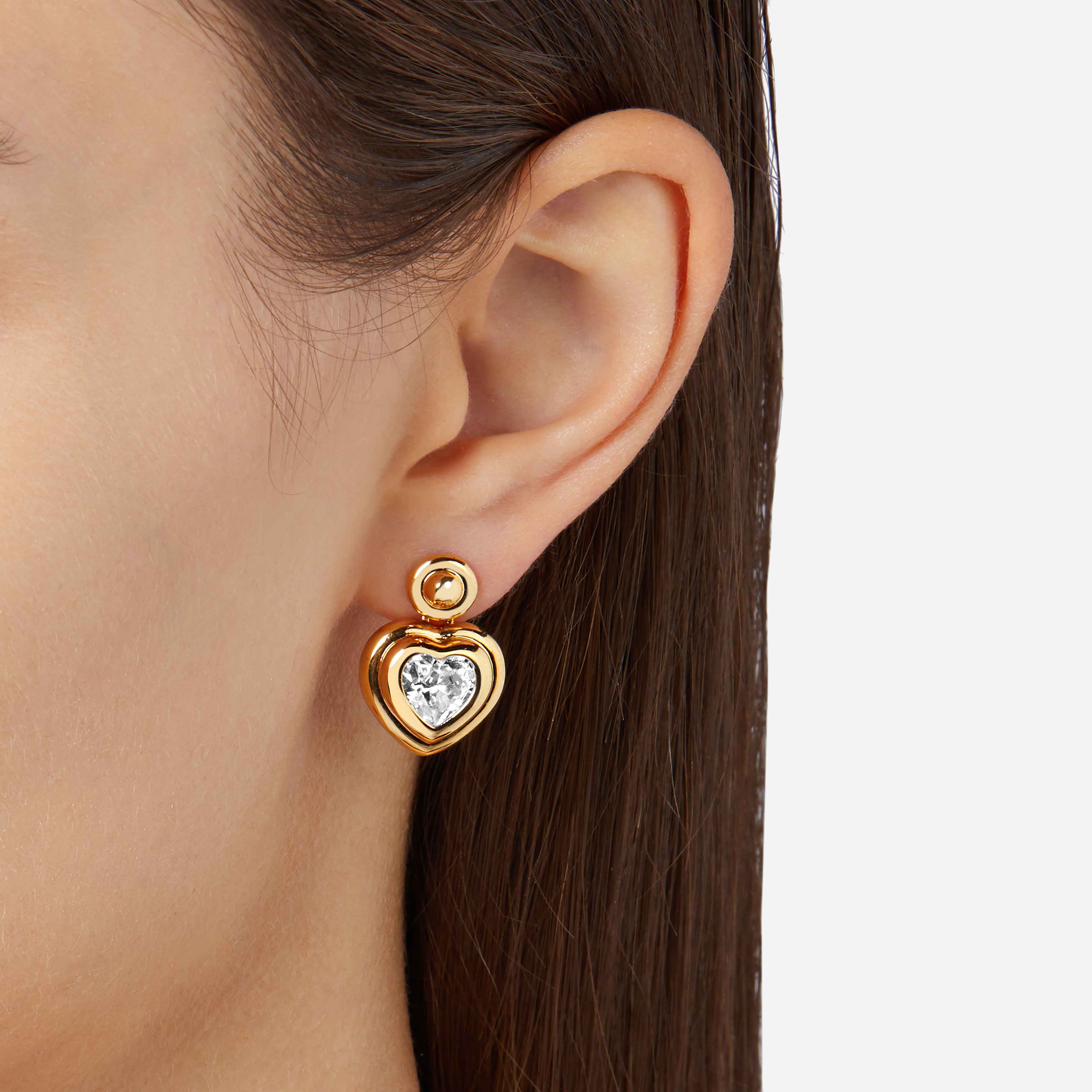 Orecchini Donna Chiara Ferragni Acciaio Dorato Cuore Zircone Bianco J19AXP04